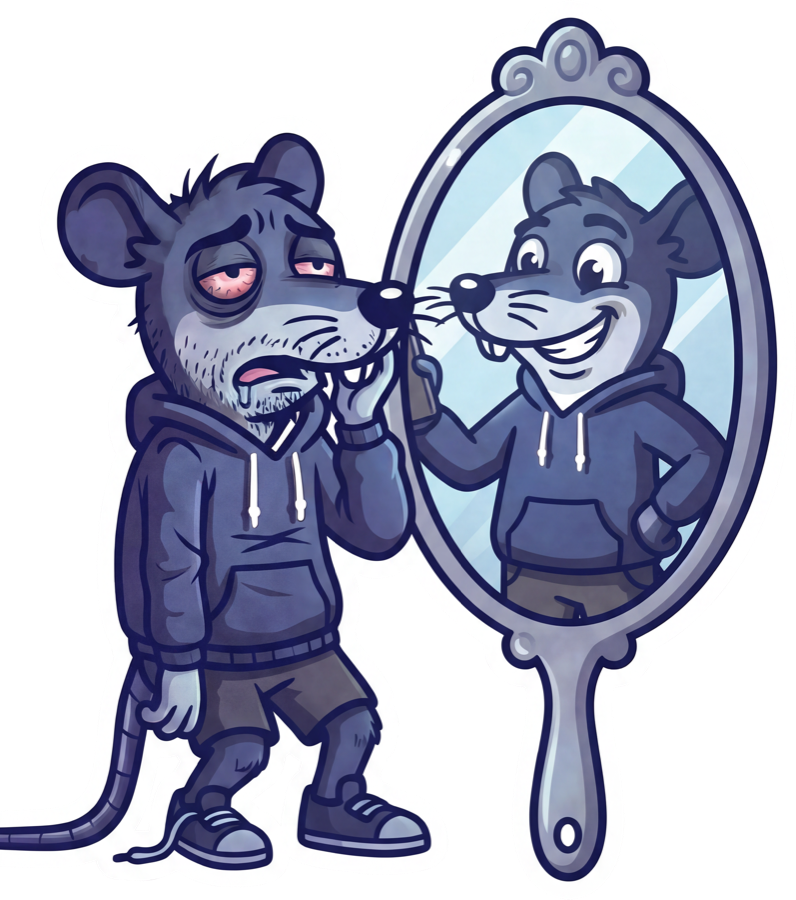 ScrollRat facing his reflection